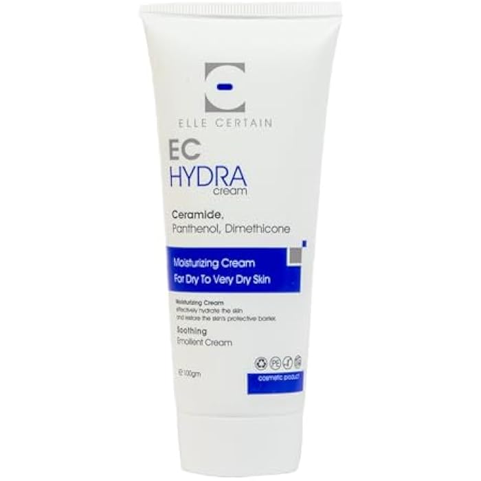 EC Elle Certain EC Hydra Cream Ceramide,Panthenol, Dimethicone Moisturizing Cream For Dry To Very Dry Skin Soothing Emollient 100gm - Image 1